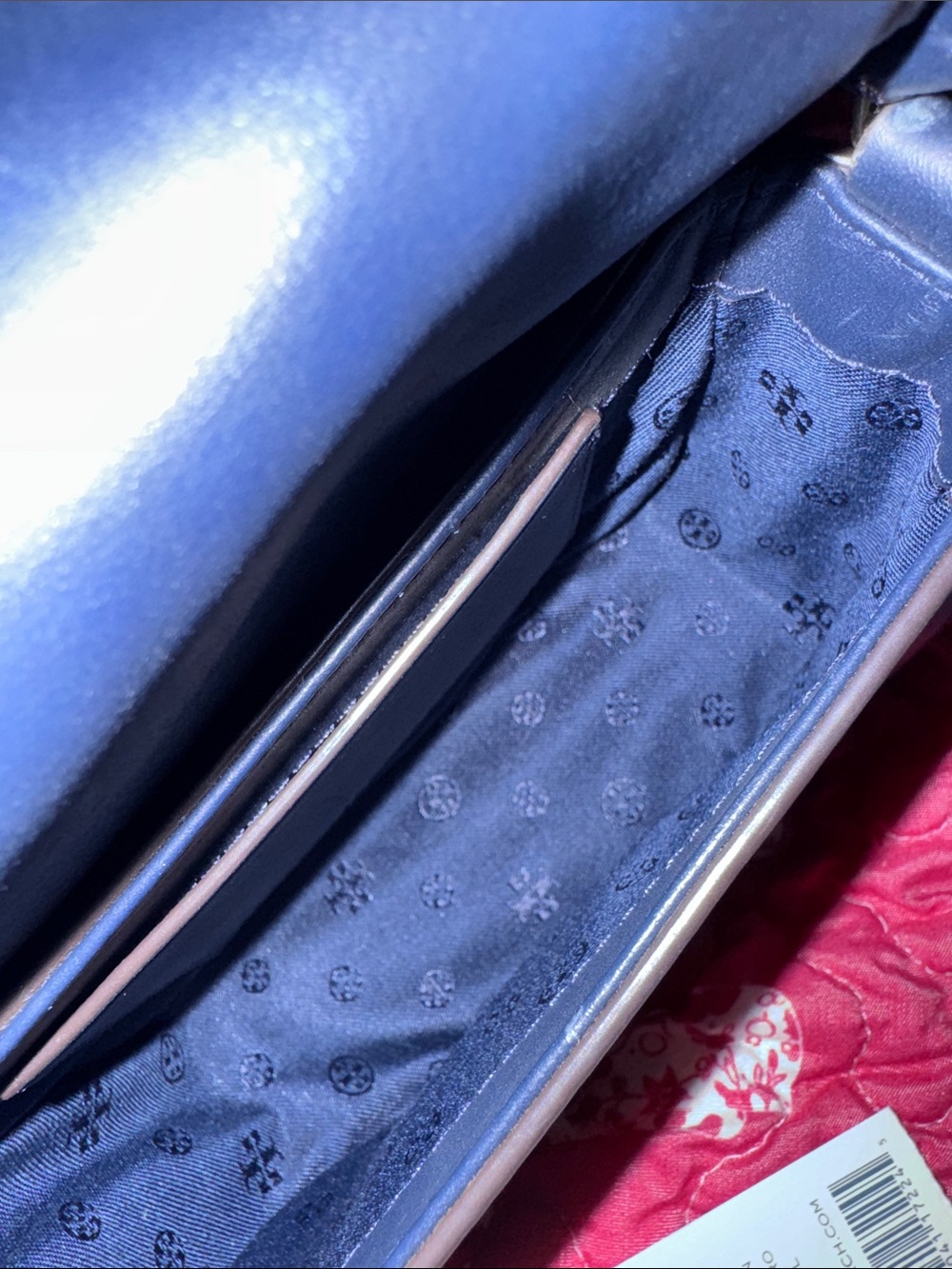 Tory Burch Black Mini Crossbody with Teal and Gray Sunburst - Picture 4 of 11